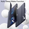 image:imageJETech Case Cover for iPad Pro 129 6th5th Gen 20222021 Black  Soft TPU Protection Pencil Holder TriFold Stand Pencil Charging Support Shockproof Lightweight Design Auto WakeSleepNavy