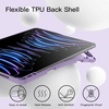 image:imageJETech Case Cover for iPad Pro 129 6th5th Gen 20222021 Black  Soft TPU Protection Pencil Holder TriFold Stand Pencil Charging Support Shockproof Lightweight Design Auto WakeSleepLight Purple