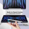 image:imageJETech Case Cover for iPad Pro 129 6th5th Gen 20222021 Black  Soft TPU Protection Pencil Holder TriFold Stand Pencil Charging Support Shockproof Lightweight Design Auto WakeSleepNavy