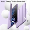 image:imageJETech Case Cover for iPad Pro 129 6th5th Gen 20222021 Black  Soft TPU Protection Pencil Holder TriFold Stand Pencil Charging Support Shockproof Lightweight Design Auto WakeSleepLight Purple