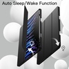 image:imageJETech Case Cover for iPad Pro 129 6th5th Gen 20222021 Black  Soft TPU Protection Pencil Holder TriFold Stand Pencil Charging Support Shockproof Lightweight Design Auto WakeSleepBlack
