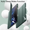 image:imageJETech Case Cover for iPad Pro 129 6th5th Gen 20222021 Black  Soft TPU Protection Pencil Holder TriFold Stand Pencil Charging Support Shockproof Lightweight Design Auto WakeSleepMisty Green