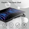 image:imageJETech Case Cover for iPad Pro 129 6th5th Gen 20222021 Black  Soft TPU Protection Pencil Holder TriFold Stand Pencil Charging Support Shockproof Lightweight Design Auto WakeSleepBlack