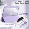 image:imageJETech Case Cover for iPad mini A17 Pro6th Gen 20242021 Black  Clear Transparent Back Pencil Holder Slim Shockproof Protection TriFold Stand Auto WakeSleepPurple