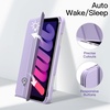 image:imageJETech Case Cover for iPad mini A17 Pro6th Gen 20242021 Black  Clear Transparent Back Pencil Holder Slim Shockproof Protection TriFold Stand Auto WakeSleepPurple