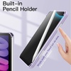image:imageJETech Case Cover for iPad mini A17 Pro6th Gen 20242021 Black  Clear Transparent Back Pencil Holder Slim Shockproof Protection TriFold Stand Auto WakeSleepPurple