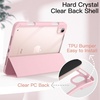 image:imageJETech Case Cover for iPad mini A17 Pro6th Gen 20242021 Black  Clear Transparent Back Pencil Holder Slim Shockproof Protection TriFold Stand Auto WakeSleepPink