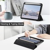 image:imageJETech Case Cover for iPad mini A17 Pro6th Gen 20242021 Black  Clear Transparent Back Pencil Holder Slim Shockproof Protection TriFold Stand Auto WakeSleepBlack