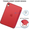image:imageJETech Case Cover for iPad mini A17 Pro6th Gen 20242021 Black  Slim Translucent Back Design TriFold Stand Auto WakeSleep Lightweight Shockproof ProtectionRed