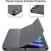 image:imageJETech Case Cover for iPad mini A17 Pro6th Gen 20242021 Black  Slim Translucent Back Design TriFold Stand Auto WakeSleep Lightweight Shockproof ProtectionSpace Gray