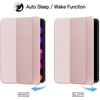 image:imageJETech Case Cover for iPad mini A17 Pro6th Gen 20242021 Black  Slim Translucent Back Design TriFold Stand Auto WakeSleep Lightweight Shockproof ProtectionRose Gold