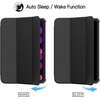 image:imageJETech Case Cover for iPad mini A17 Pro6th Gen 20242021 Black  Slim Translucent Back Design TriFold Stand Auto WakeSleep Lightweight Shockproof ProtectionBlack