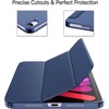 image:imageJETech Case Cover for iPad mini A17 Pro6th Gen 20242021 Black  Slim Translucent Back Design TriFold Stand Auto WakeSleep Lightweight Shockproof ProtectionNavy Blue