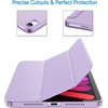 image:imageJETech Case Cover for iPad mini A17 Pro6th Gen 20242021 Black  Slim Translucent Back Design TriFold Stand Auto WakeSleep Lightweight Shockproof ProtectionPurple