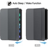 image:imageJETech Case Cover for iPad mini A17 Pro6th Gen 20242021 Black  Slim Translucent Back Design TriFold Stand Auto WakeSleep Lightweight Shockproof ProtectionSpace Gray