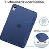 image:imageJETech Case Cover for iPad mini A17 Pro6th Gen 20242021 Black  Slim Translucent Back Design TriFold Stand Auto WakeSleep Lightweight Shockproof ProtectionNavy Blue