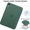 image:imageJETech Case Cover for iPad mini A17 Pro6th Gen 20242021 Black  Slim Translucent Back Design TriFold Stand Auto WakeSleep Lightweight Shockproof ProtectionMisty Green