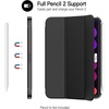 image:imageJETech Case Cover for iPad mini A17 Pro6th Gen 20242021 Black  Slim Translucent Back Design TriFold Stand Auto WakeSleep Lightweight Shockproof ProtectionBlack