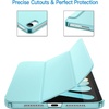 image:imageJETech Case Cover for iPad mini A17 Pro6th Gen 20242021 Black  Slim Translucent Back Design TriFold Stand Auto WakeSleep Lightweight Shockproof ProtectionBlue