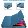 image:imageJETech Case Cover for iPad mini A17 Pro6th Gen 20242021 Black  Slim Translucent Back Design TriFold Stand Auto WakeSleep Lightweight Shockproof ProtectionTeal