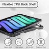 image:imageJETech Case Cover for iPad mini A17 Pro6th Gen 20242021 Black  Soft TPU Protection Pencil Holder TriFold Stand Auto WakeSleep Shockproof Lightweight DesignSpace Gray