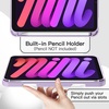 image:imageJETech Case Cover for iPad mini A17 Pro6th Gen 20242021 Black  Soft TPU Protection Pencil Holder TriFold Stand Auto WakeSleep Shockproof Lightweight DesignPurple