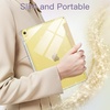 image:imageJETech Glitter Case Cover for iPad A16 11th10th Gen Pink  For 20252022 Model Sparkly Glitter Design Pencil Holder Slim Clear Back Kids and GirlsFriendlyGold