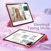 image:imageJETech Glitter Case Cover for iPad A16 11th10th Gen Pink  For 20252022 Model Sparkly Glitter Design Pencil Holder Slim Clear Back Kids and GirlsFriendlyPink