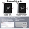 image:imageJETech Magnetic Detachable Case Cover for iPad A16 11th10th Gen Navy  For 20252022 Model Rotating Cover PortraitLandscape Stand Raised Screen View Auto WakeSleepSilver