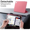 image:imageJETech Magnetic Detachable Case Cover for iPad A16 11th10th Gen Navy  For 20252022 Model Rotating Cover PortraitLandscape Stand Raised Screen View Auto WakeSleepPink