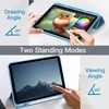 image:imageJETech Matte Case Cover for iPad A16 11th10th Gen Navy  For 20252022 Model Frosted Translucent Back Pencil Holder Slim Stand Design AntiFingerprint FinishSky Blue