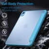 image:imageJETech Matte Case Cover for iPad A16 11th10th Gen Navy  For 20252022 Model Frosted Translucent Back Pencil Holder Slim Stand Design AntiFingerprint FinishSky Blue