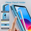 image:imageJETech Matte Case Cover for iPad A16 11th10th Gen Navy  For 20252022 Model Frosted Translucent Back Pencil Holder Slim Stand Design AntiFingerprint FinishSky Blue