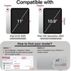 image:imageJETech MultiAngle Stand Case for iPad A16 11th10th Gen Navy  For 20252022 Model UltraStable Design Pencil Holder Slim Shockproof Frosted AntiFingerprint BackSilver