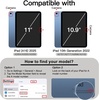 image:imageJETech MultiAngle Stand Case for iPad A16 11th10th Gen Navy  For 20252022 Model UltraStable Design Pencil Holder Slim Shockproof Frosted AntiFingerprint BackNavy