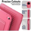 image:imageJETech MultiAngle Stand Case for iPad A16 11th10th Gen Navy  For 20252022 Model UltraStable Design Pencil Holder Slim Shockproof Frosted AntiFingerprint BackPink