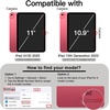 image:imageJETech MultiAngle Stand Case for iPad A16 11th10th Gen Navy  For 20252022 Model UltraStable Design Pencil Holder Slim Shockproof Frosted AntiFingerprint BackPink