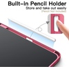 image:imageJETech MultiAngle Stand Case for iPad A16 11th10th Gen Navy  For 20252022 Model UltraStable Design Pencil Holder Slim Shockproof Frosted AntiFingerprint BackPink