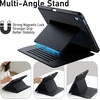 image:imageJETech MultiAngle Stand Case for iPad A16 11th10th Gen Navy  For 20252022 Model UltraStable Design Pencil Holder Slim Shockproof Frosted AntiFingerprint BackBlack