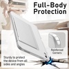 image:imageJETech MultiAngle Stand Case for iPad A16 11th10th Gen Navy  For 20252022 Model UltraStable Design Pencil Holder Slim Shockproof Frosted AntiFingerprint BackSilver