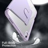 image:imageJETech Rotating Case Cover for iPad A16 11th10th Gen Navy  For 20252022 Model 360 Rotation Stand Clear Back Auto WakeSleep Pencil Holder Full ProtectionLight Purple