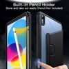 image:imageJETech Rotating Case Cover for iPad A16 11th10th Gen Navy  For 20252022 Model 360 Rotation Stand Clear Back Auto WakeSleep Pencil Holder Full ProtectionBlack
