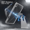 image:imageJETech Rotating Case Cover for iPad A16 11th10th Gen Navy  For 20252022 Model 360 Rotation Stand Clear Back Auto WakeSleep Pencil Holder Full ProtectionSilver