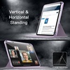 image:imageJETech Rotating Case Cover for iPad A16 11th10th Gen Navy  For 20252022 Model 360 Rotation Stand Clear Back Auto WakeSleep Pencil Holder Full ProtectionLight Purple