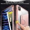 image:imageJETech Rotating Case Cover for iPad Pro 11 43 Black  For 20222021 Model 360 Rotation Stand Clear Back Design Auto WakeSleep Pencil Holder Full ProtectionRose Gold