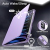 image:imageJETech Rotating Case Cover for iPad Pro 11 43 Black  For 20222021 Model 360 Rotation Stand Clear Back Design Auto WakeSleep Pencil Holder Full ProtectionLight Purple