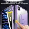 image:imageJETech Rotating Case Cover for iPad Pro 11 43 Black  For 20222021 Model 360 Rotation Stand Clear Back Design Auto WakeSleep Pencil Holder Full ProtectionLight Purple