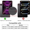 image:imageJETech Rotating Case Cover for iPad Pro 11 43 Black  For 20222021 Model 360 Rotation Stand Clear Back Design Auto WakeSleep Pencil Holder Full ProtectionSpace Gray