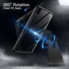 image:imageJETech Rotating Case Cover for iPad Pro 11 43 Black  For 20222021 Model 360 Rotation Stand Clear Back Design Auto WakeSleep Pencil Holder Full ProtectionBlack