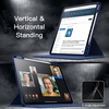 image:imageJETech Rotating Case Cover for iPad Pro 129 6543 Black  For 2022202120202018 Model 360 Rotation Stand Clear Back Design Auto WakeSleep Pencil Holder Full ProtectionNavy